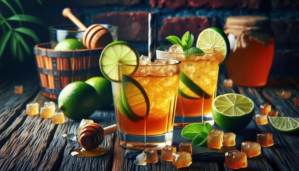 A refreshing Canchanchara cocktail with lime and honey capturing the essence of Cuban tradition