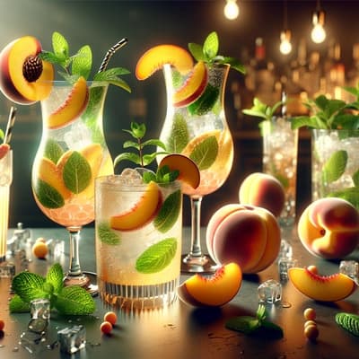 Erfrischende Pfirsich-Mojito-Variationen für jede Jahreszeit