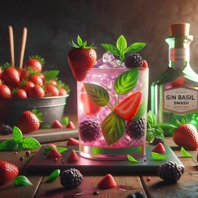 Exploring Fruity Flavors in a Basil Smash: Strawberry and Blackberry Variations