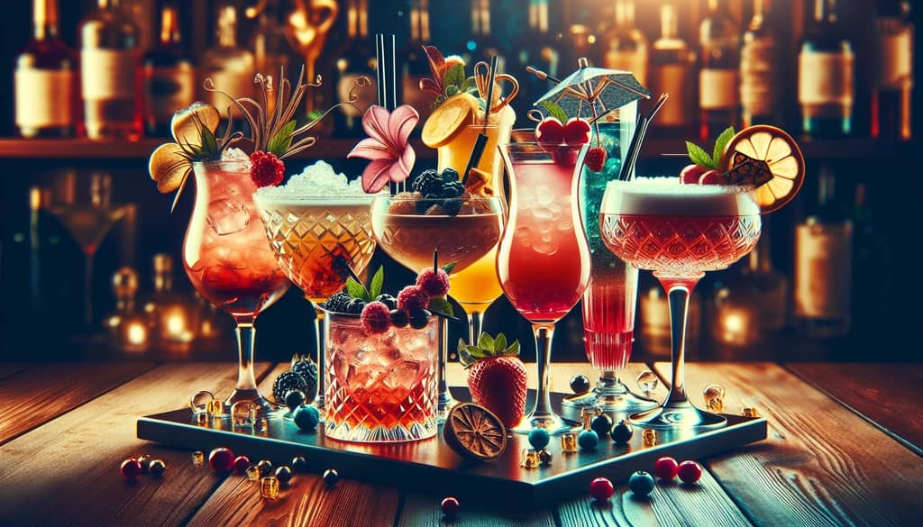 A selection of beautifully crafted "occasions" cocktails complementing various events and celebrations