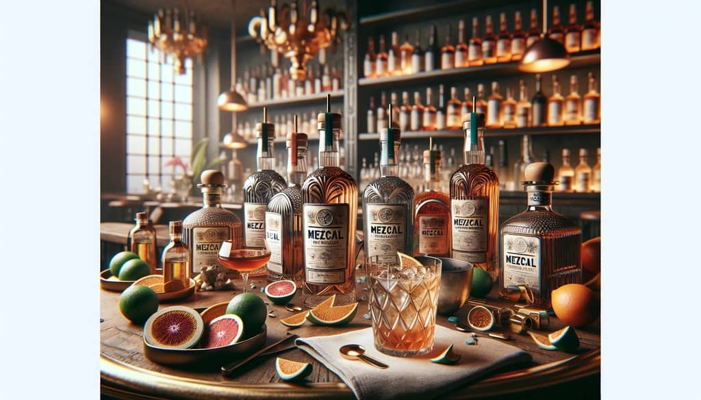 A selection of joven mezcals, ideal for crafting the perfect Mezcal Negroni.