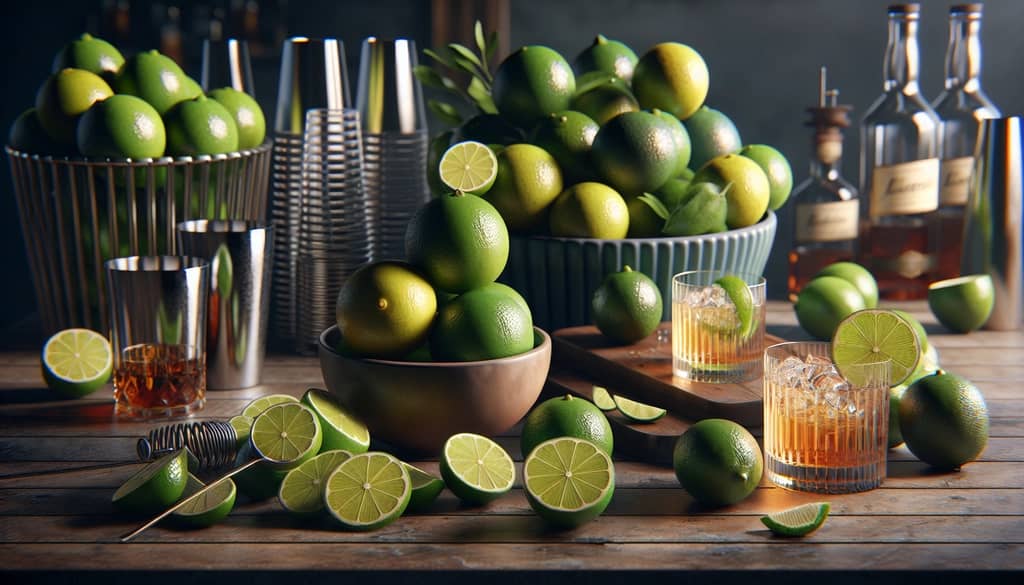 A selection of lime variations ready to enhance the classic Whiskey Sour cocktail.