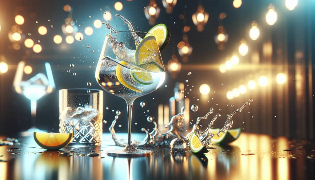 A sophisticated pairing of gin and Lillet Blanc with a refreshing cocktail backdrop