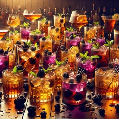 Einzigartige Variationen des Blackberry Bourbon Smash entdecken