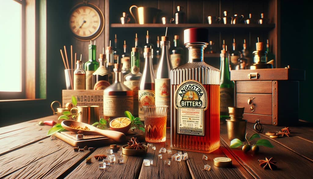A vintage bottle of Angostura bitters, highlighting the rich history of bitters in cocktail culture