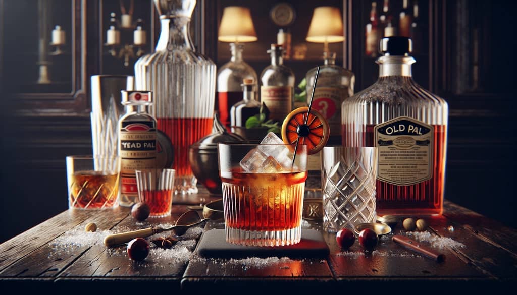 A vintage image of a classic Old Pal cocktail, symbolizing its historic and timeless appeal.