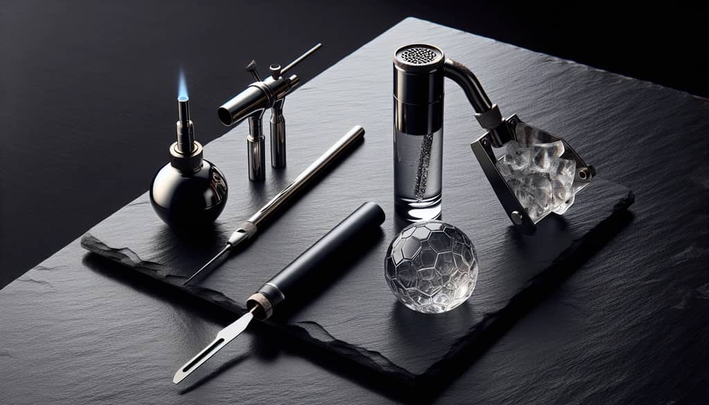 Advanced cocktail tools like channel knife and atomizer
