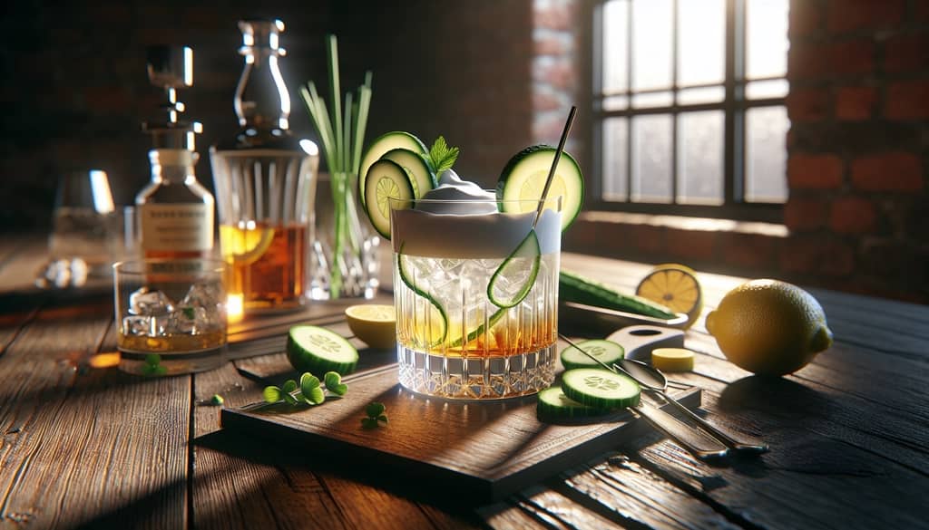 An elegant Irish Maid cocktail, highlighting its modern yet traditional charm