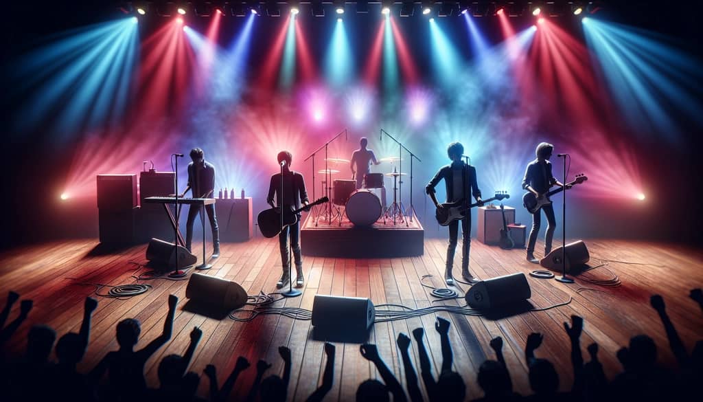 An evocative visual of The Naked and Famous band capturing the energetic essence of youth, as reflected in 'Young Blood.'
