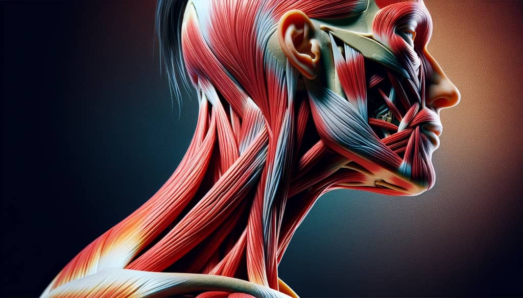 An illustration showing neck muscles to reflect the concept of Charley Horse in the neck