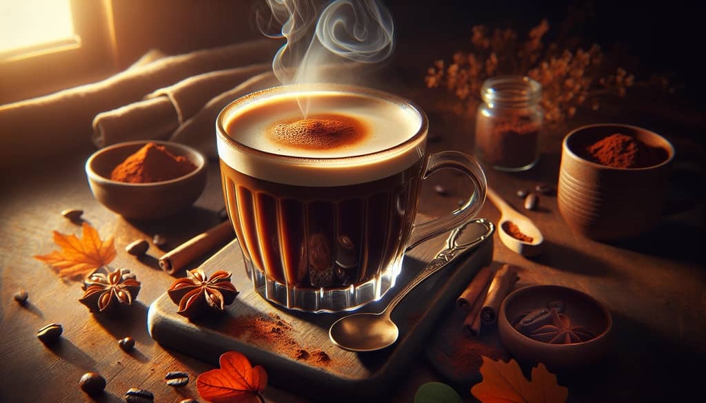An inviting mug filled with a steaming Irish coffee, showing the perfect combination of warmth and comfort.