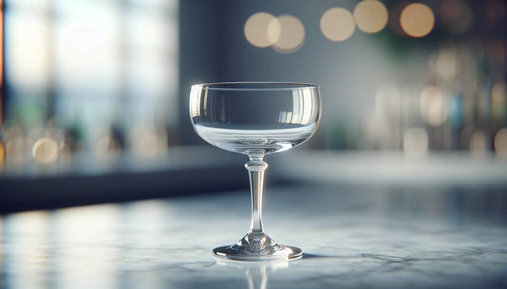 antikem Coupe-Glas auf Marmor