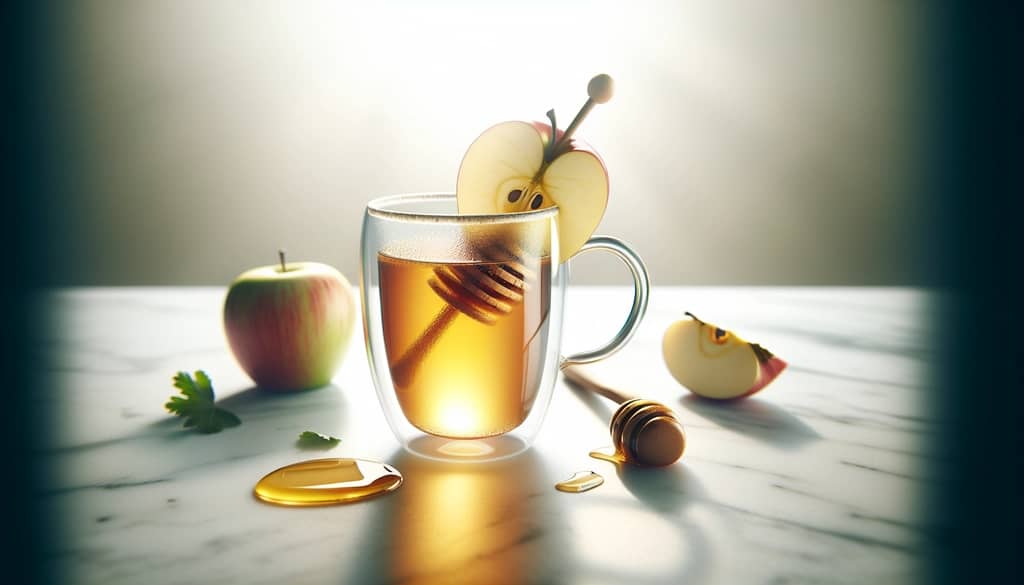 apple cider hot toddy rum variation clean background