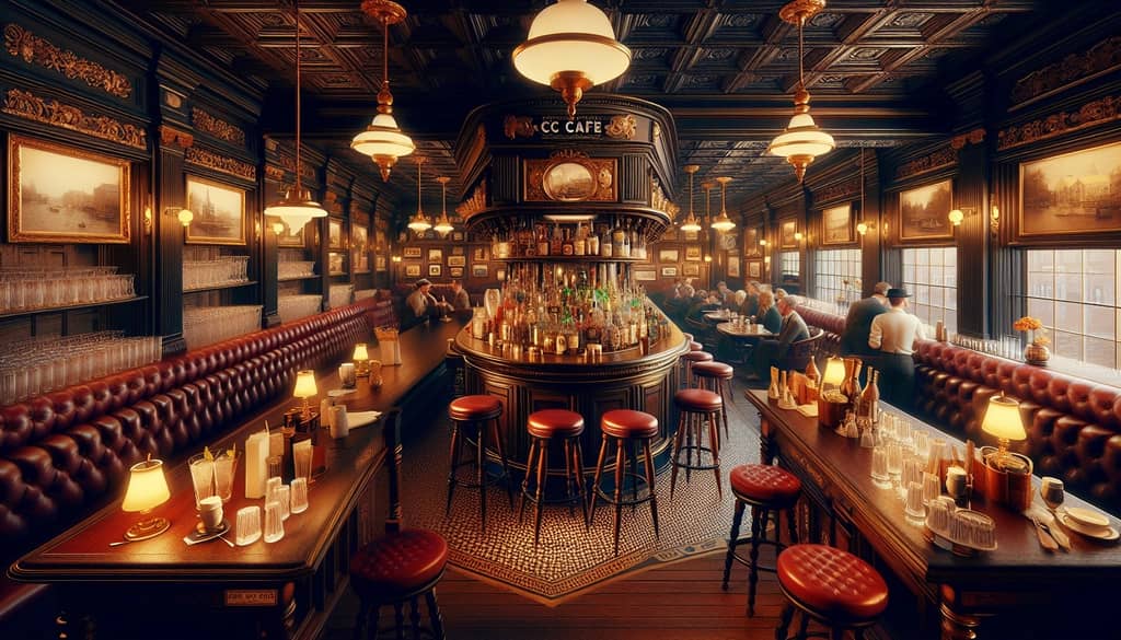 Archive image of the Locke-Ober Café in Boston, the birthplace of the Ward 8 cocktail