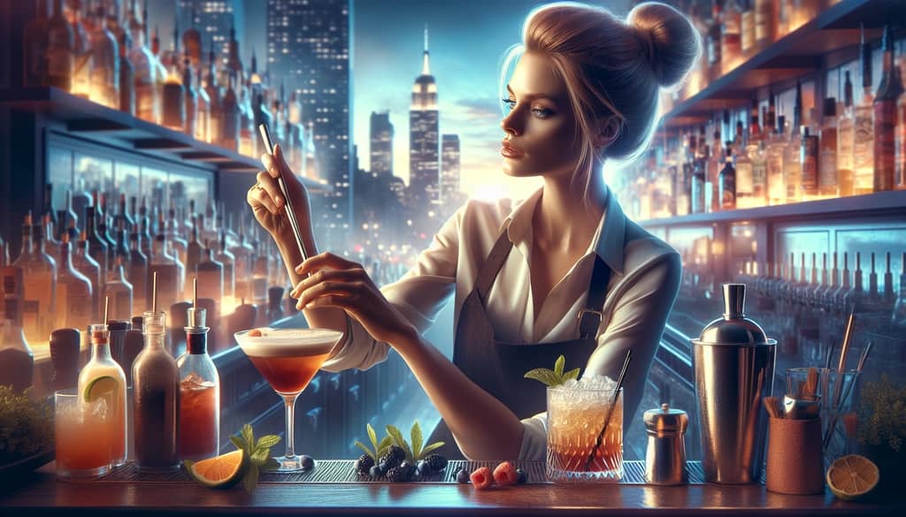 Audrey Saunders in her New York City bar, reviving the Pegu Club cocktail.