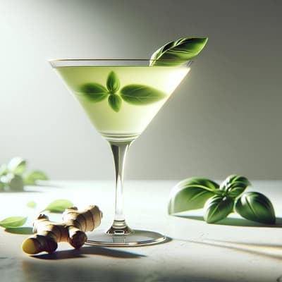 Basil Ginger Martini