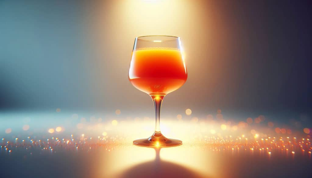 colourful birthday cocktail in unique glassware