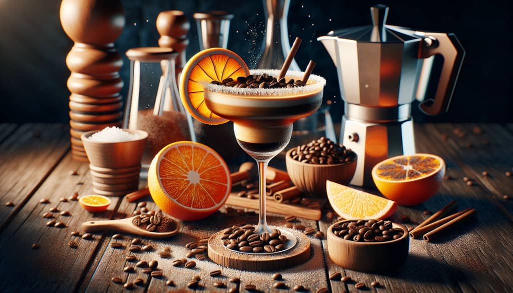 Bold espresso and citrus ingredients combined to create an innovative Espresso Orange Margarita