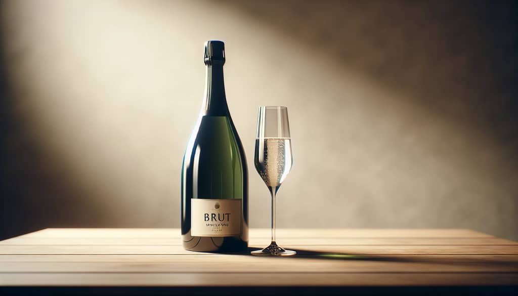 bottle of brut sparkling wine