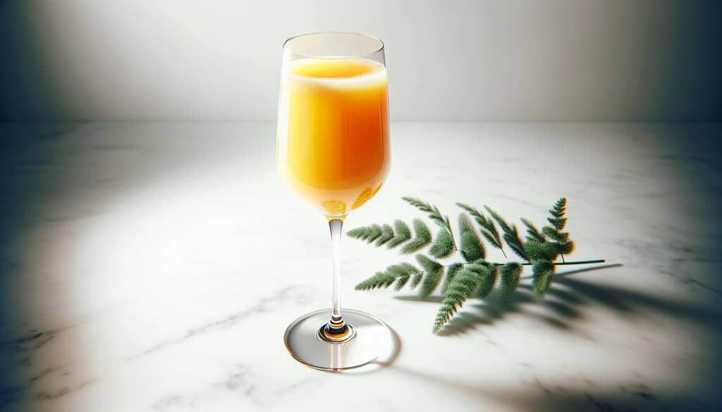 ऑरेंज मिमोसा के साथ शैम्पेन फ्लूट