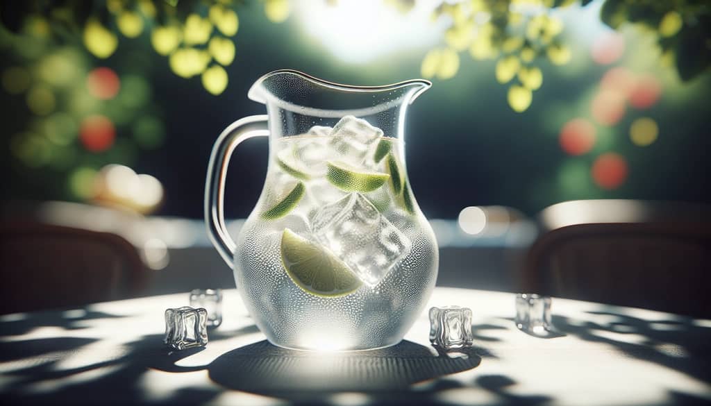 chilled pitcher of summer cocktail