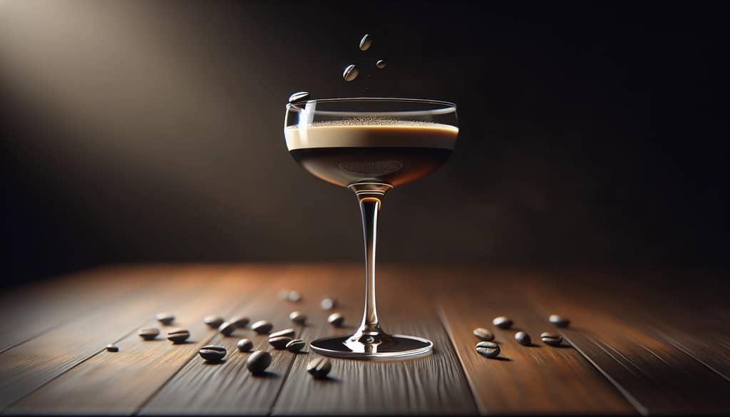 classic espresso martini in a coupe glass