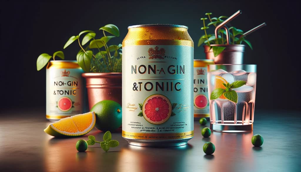Co-op’s non-alcoholic gin and tonic can, showcasing an affordable alternative for gin lovers.