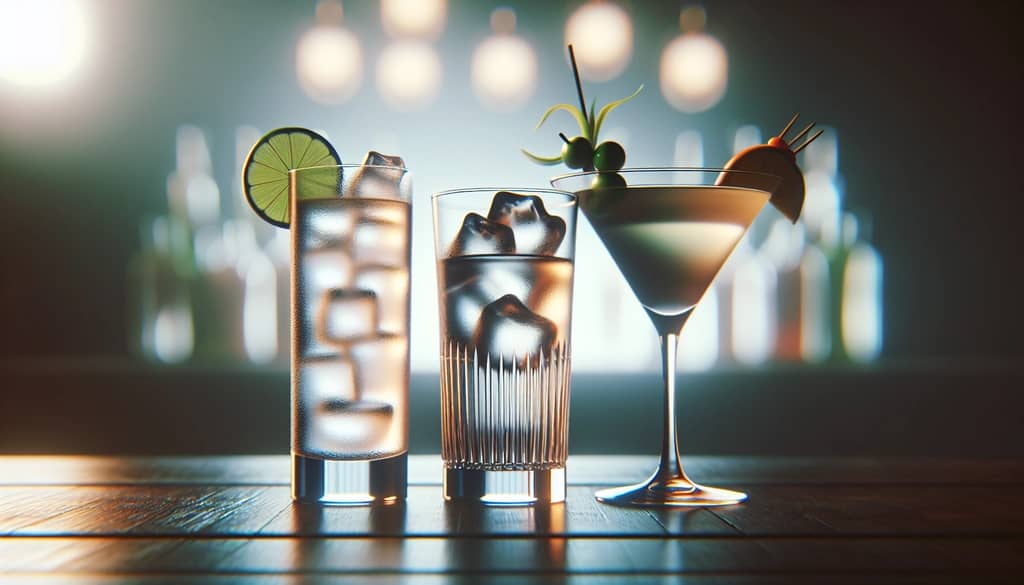 Cocktail-Komplexität visualisiert mit geschichteten Getränken