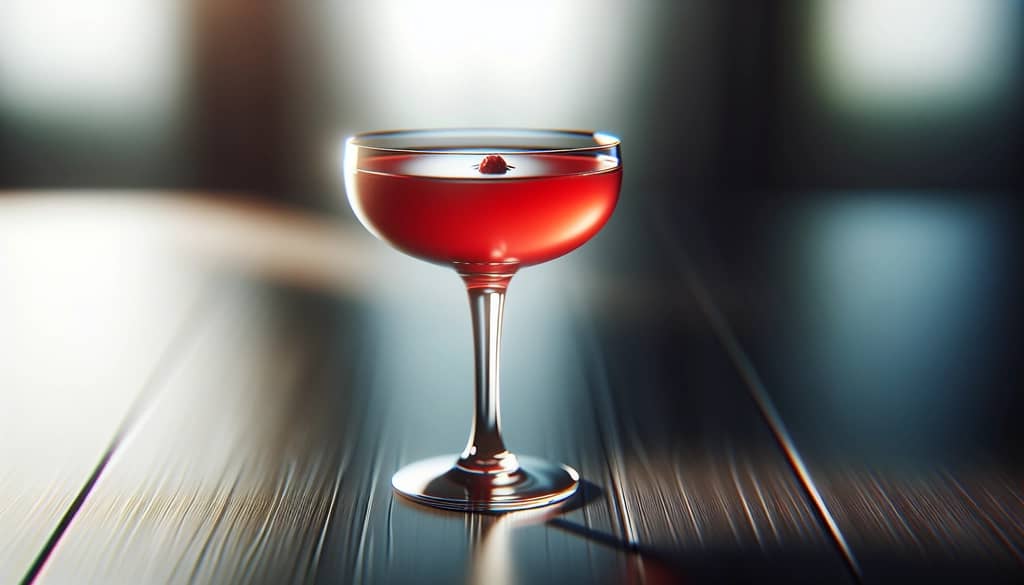 cocktail made with pomegranate molasses syrup