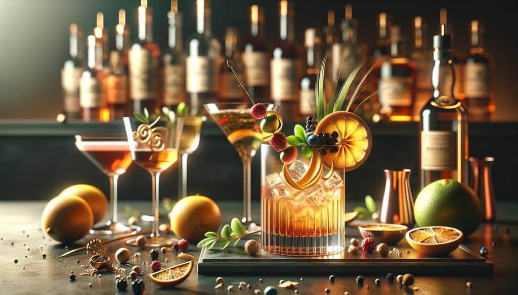 Contemporary variations of the Brandy Crusta showcasing modern garnishes and infusion twists