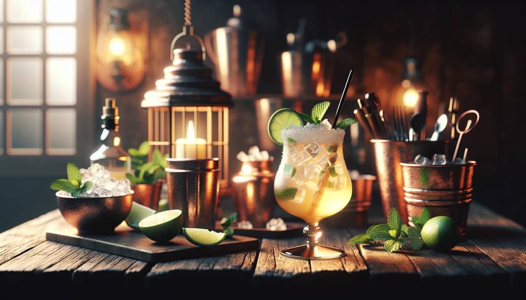 Contemporary variations of the Canchanchara cocktail featuring ingredients like white rum, lime, and mint garnishes
