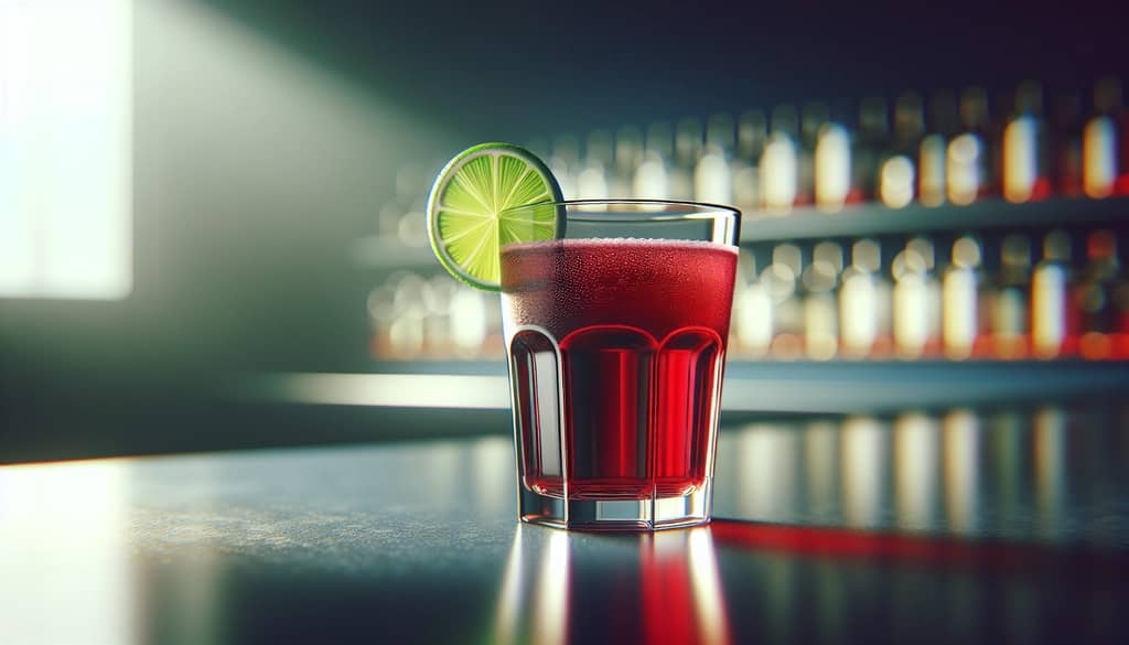 gelas jus cranberry untuk koktail
