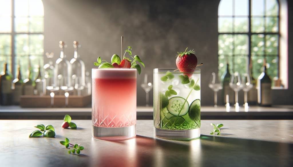 two creative fruit and vegetable cocktails
