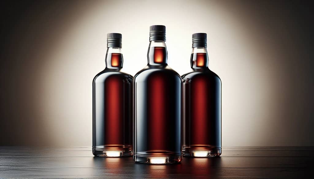 bottles of dark rum for dark and stormy