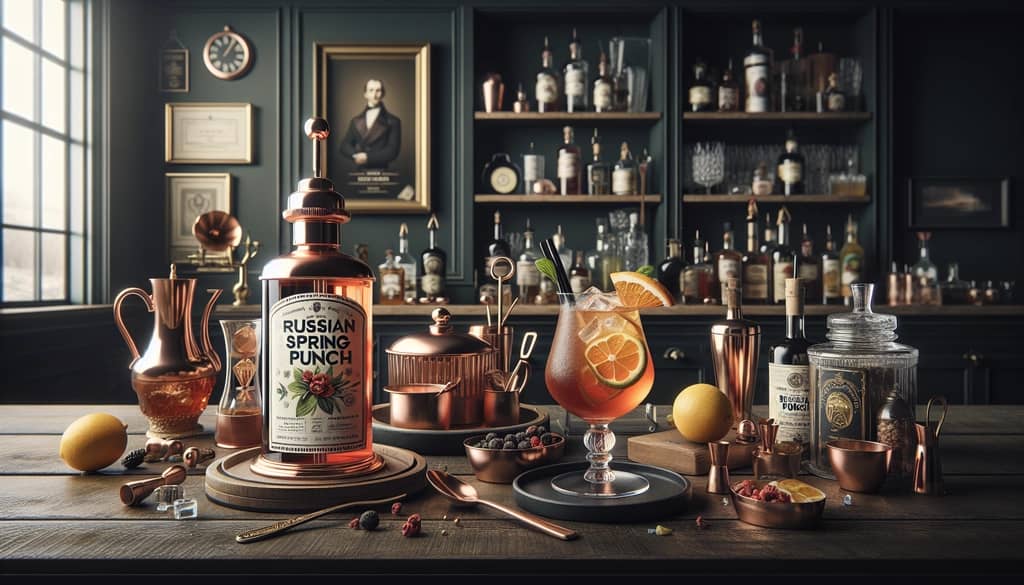 Difford’s Guide featuring the Russian Spring Punch as a classic cocktail highlight.