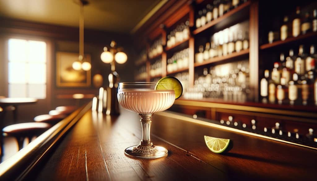 Innenraum der El Floridita Bar mit Cocktail