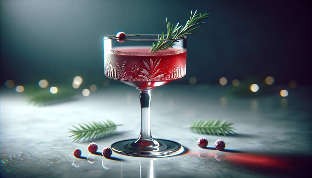 ly cocktail lễ hội trang trí với món ăn kèm trang trí