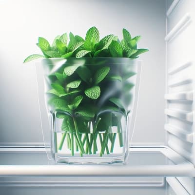 Wie man frische Minzblätter aufbewahrt