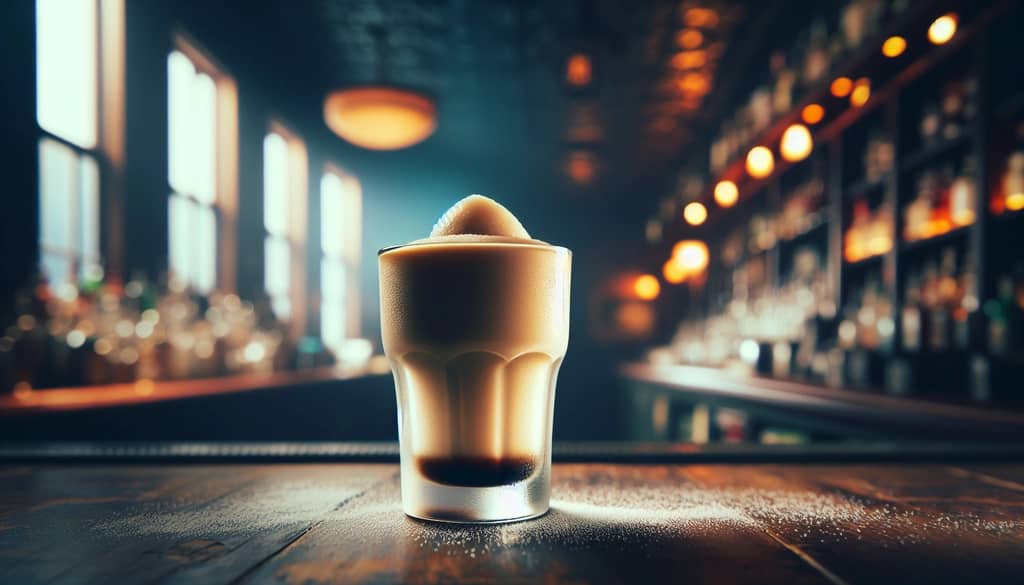 frozen irish coffee at a bar in new orleans