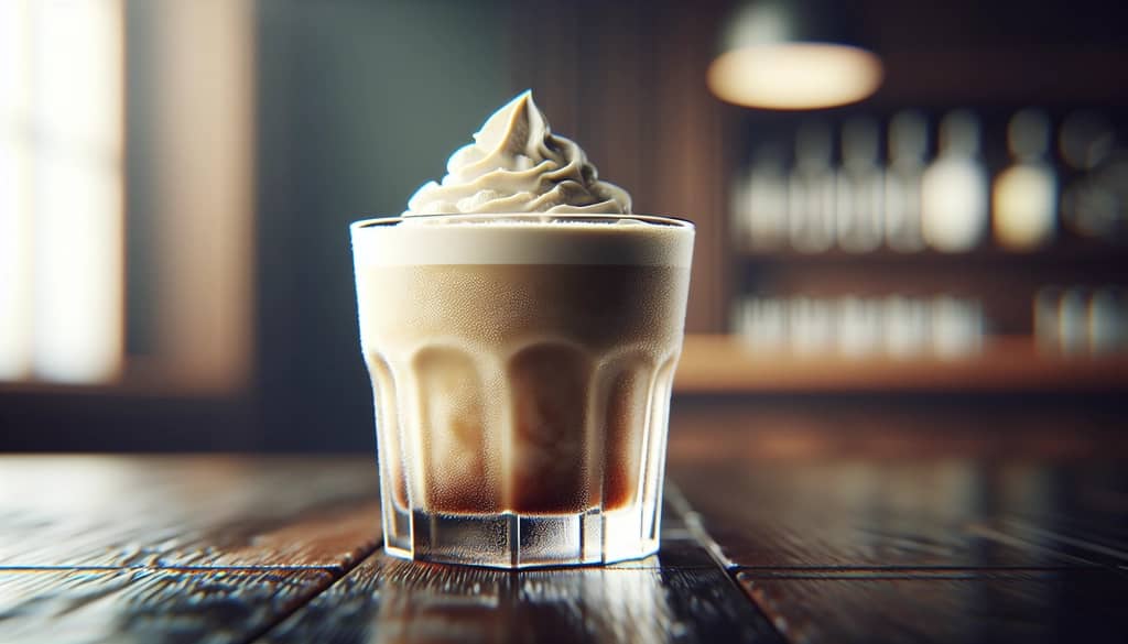 frozen irish coffee in a glass