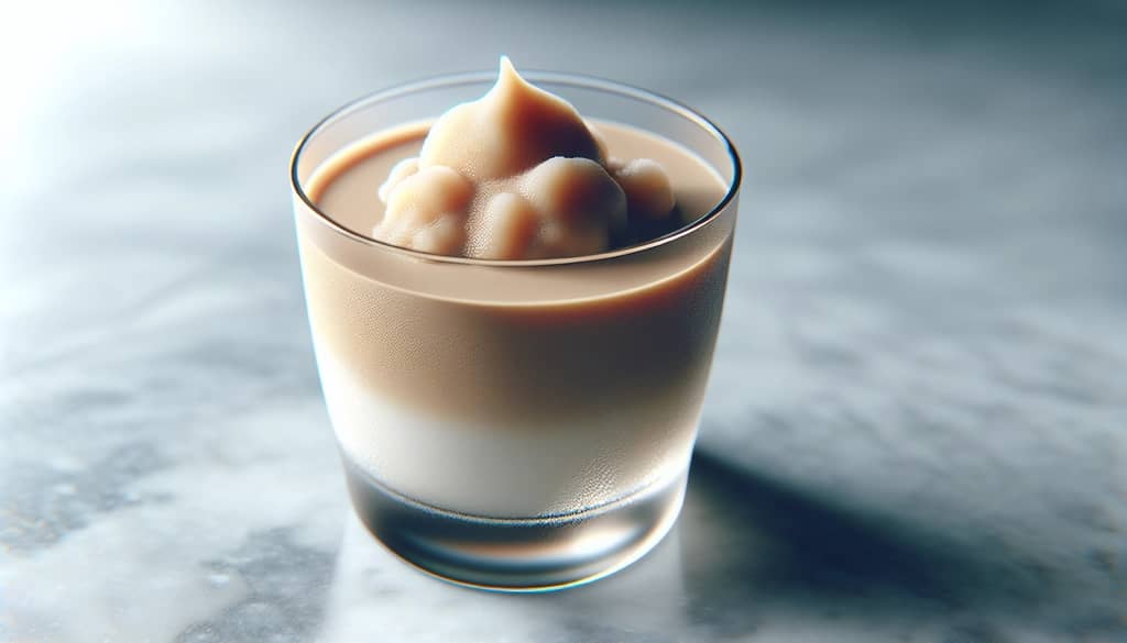 closeup of frozen irish coffee showing slushy texture