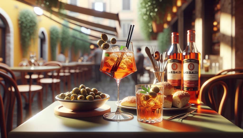 garibaldi cocktail italian aperitivo table setting