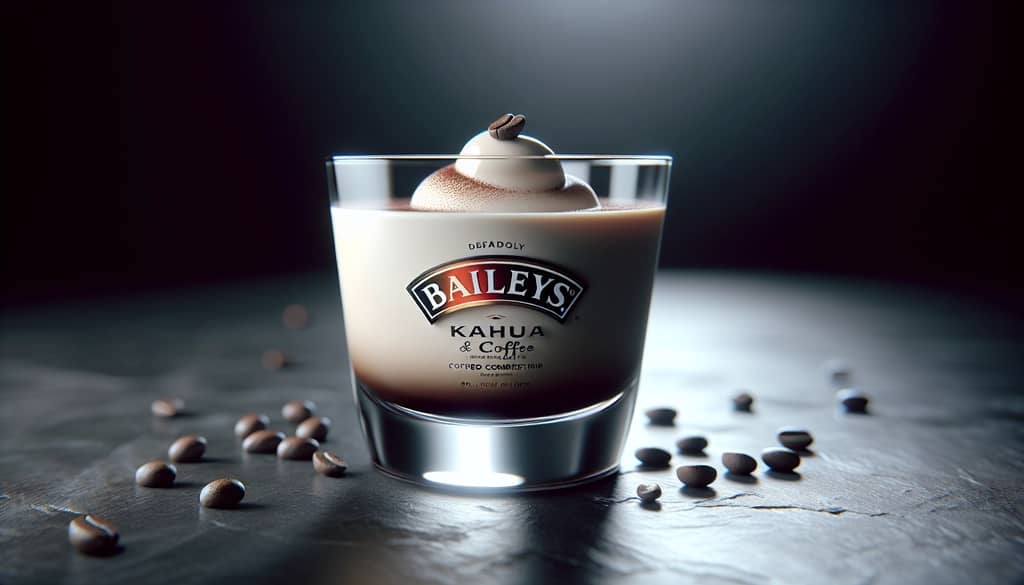 garnished white russian baileys kahlua coffee bean