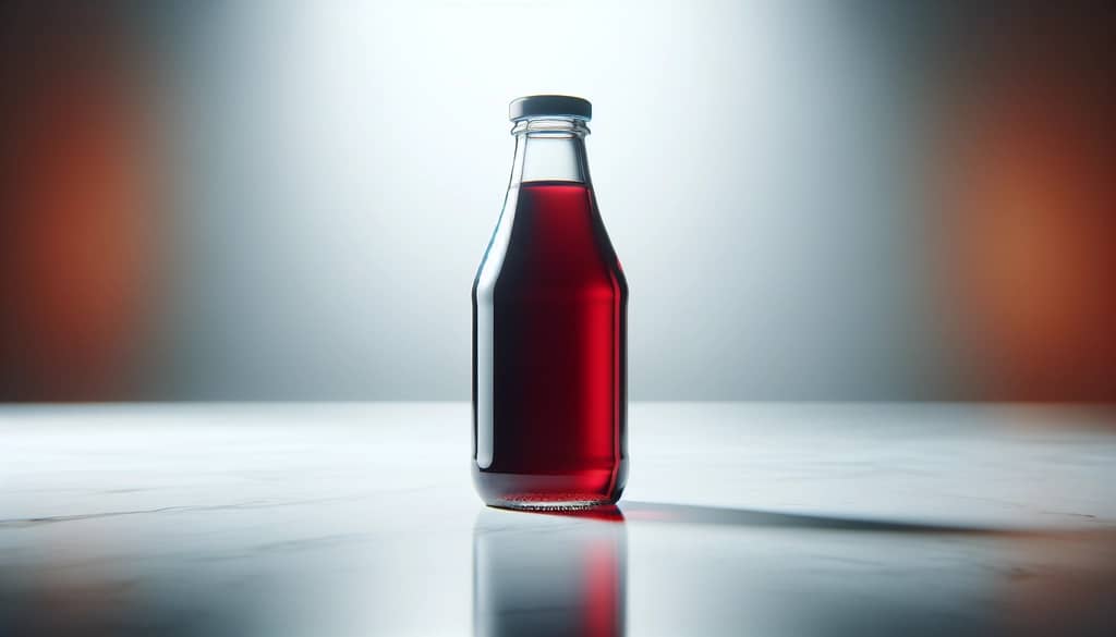 유리병에 담긴 그레나딘 시럽