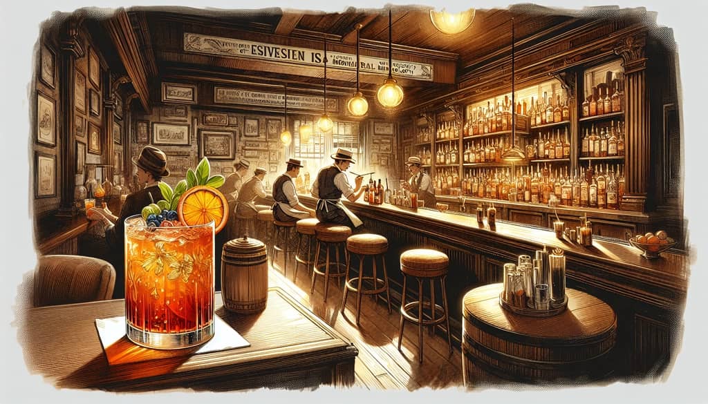 Historic illustration of the Southside Fizz cocktail, blending tradition and modern mixology as explored by The New York Times