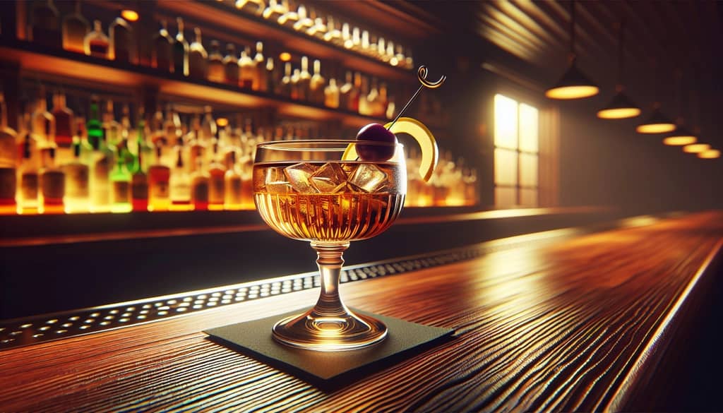 Illustration of the iconic Vieux Carré cocktail, symbolizing the essence and spirit of New Orleans mixology