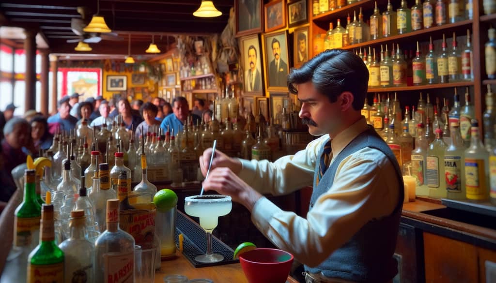 Julio Bermejo crafting the original Tommy's Margarita at Tommy’s Mexican Restaurant in San Francisco in the early 1990s.