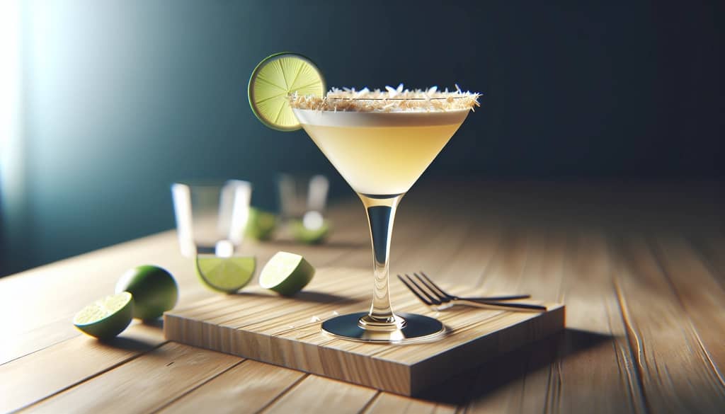 key lime martini with Licor 43 and pineapple juice