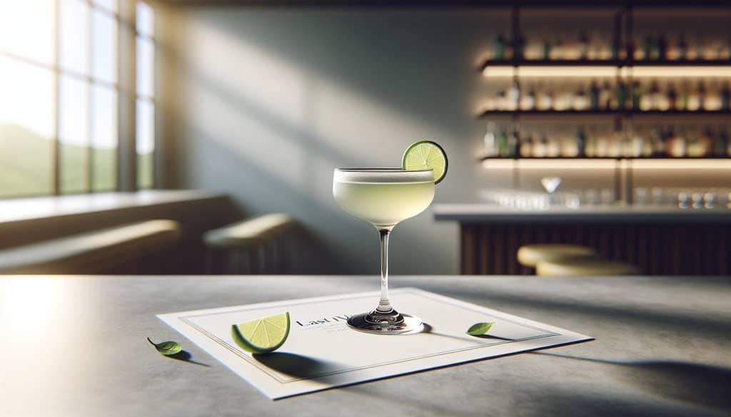 last word cocktail on contemporary bar setting