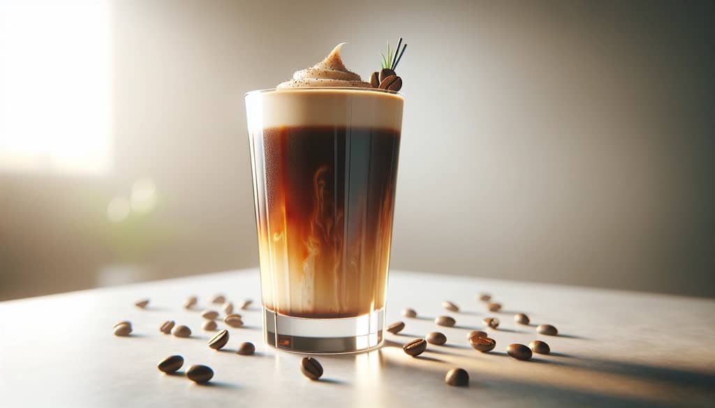 malibu pineapple espresso cocktail tall glass